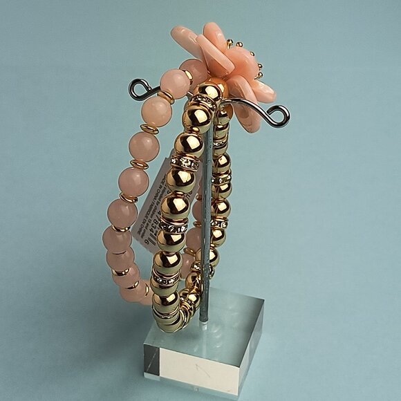 Lilly Pulitzer Statement Bracelet Stretch Exquisite Flower Bloom Blush P… - Picture 3 of 8